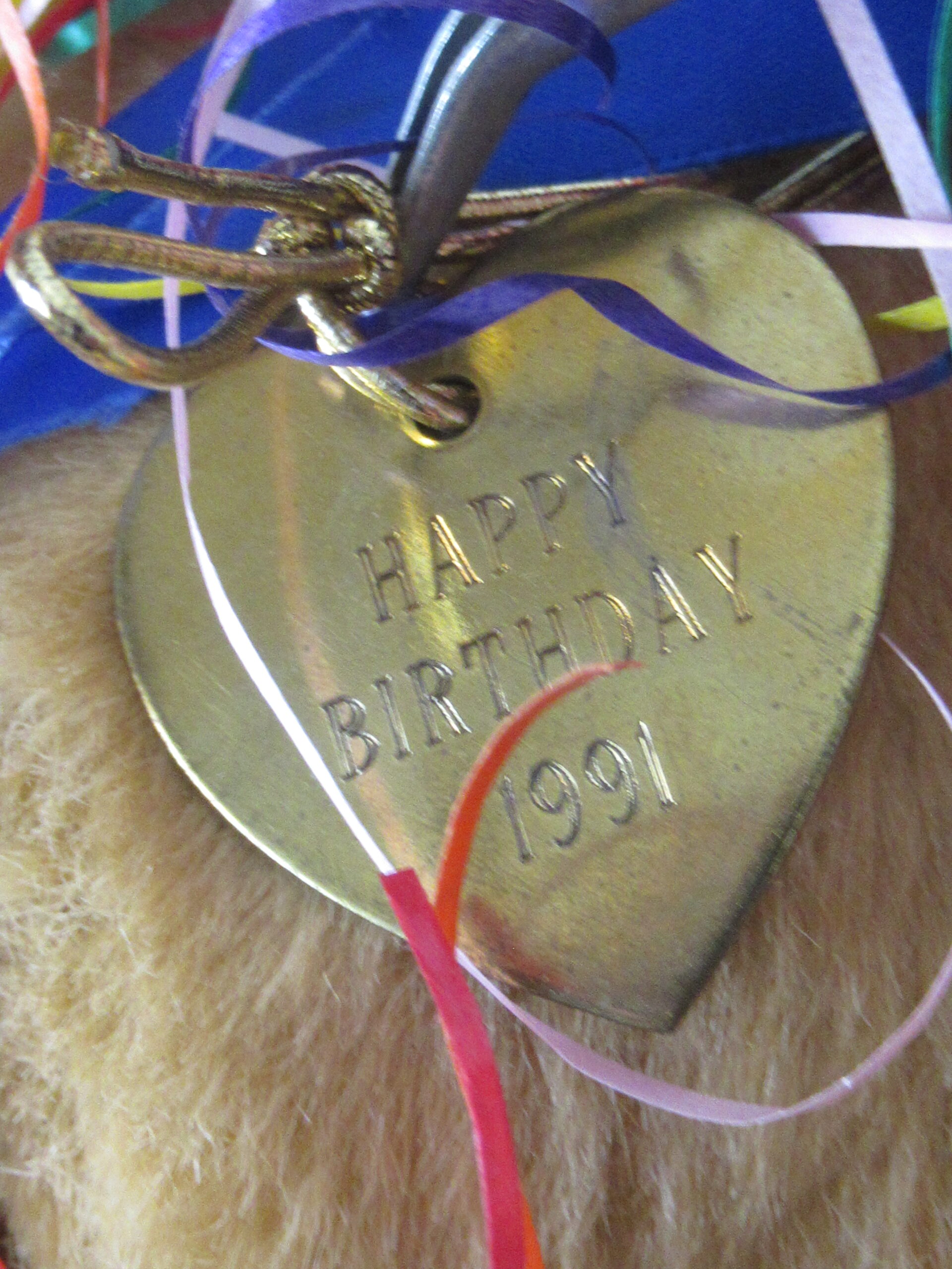 Vermont Teddy Bear - Happy Birthday 1991- Limited Edition - Image 8