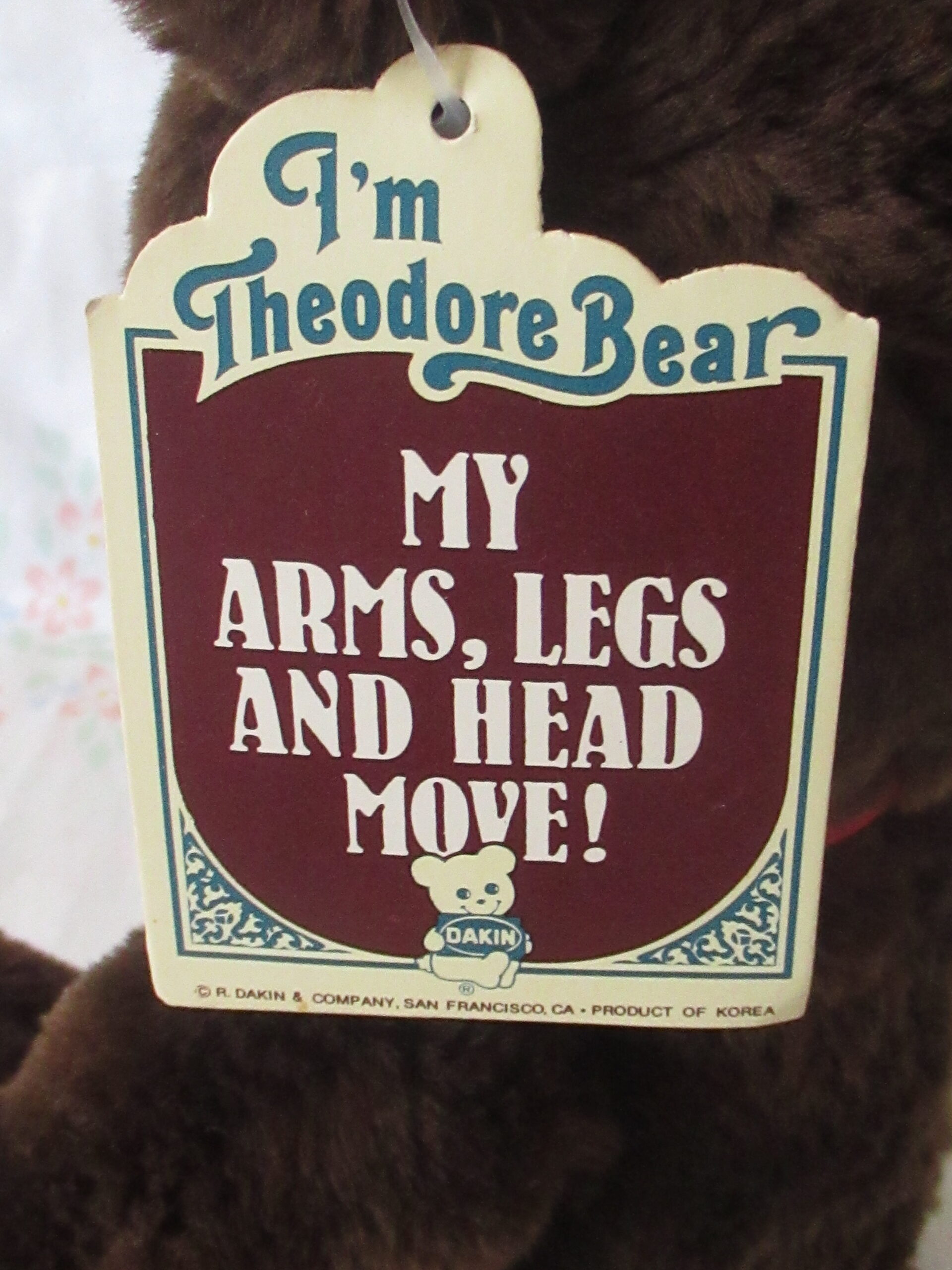 Dakin - Small Theodore Bear - Jointed - 1981 - Image 7