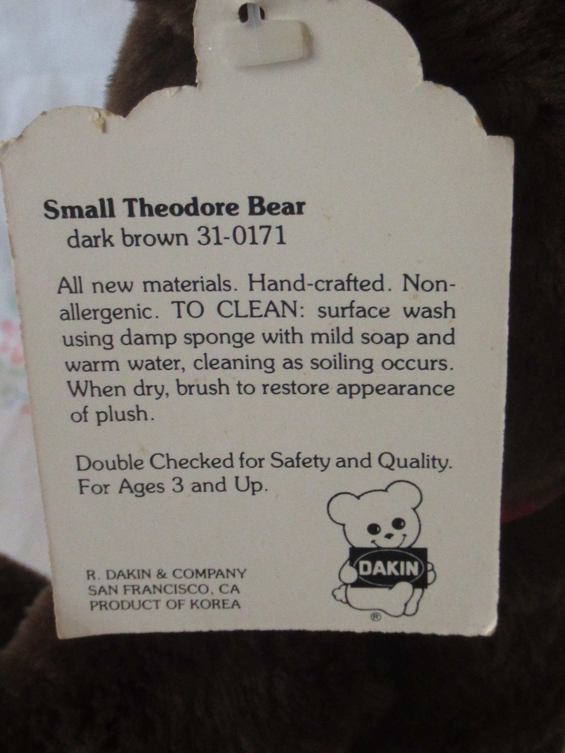 Dakin - Small Theodore Bear - Jointed - 1981 - Image 8