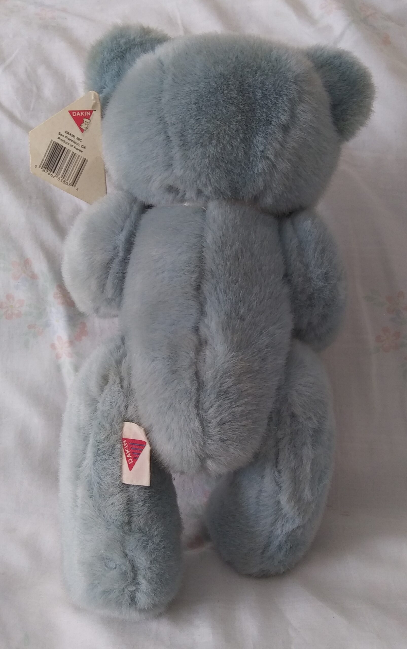 Dakin 1989 - Dusty Teal Bear- Item #31-8630 - Image 4