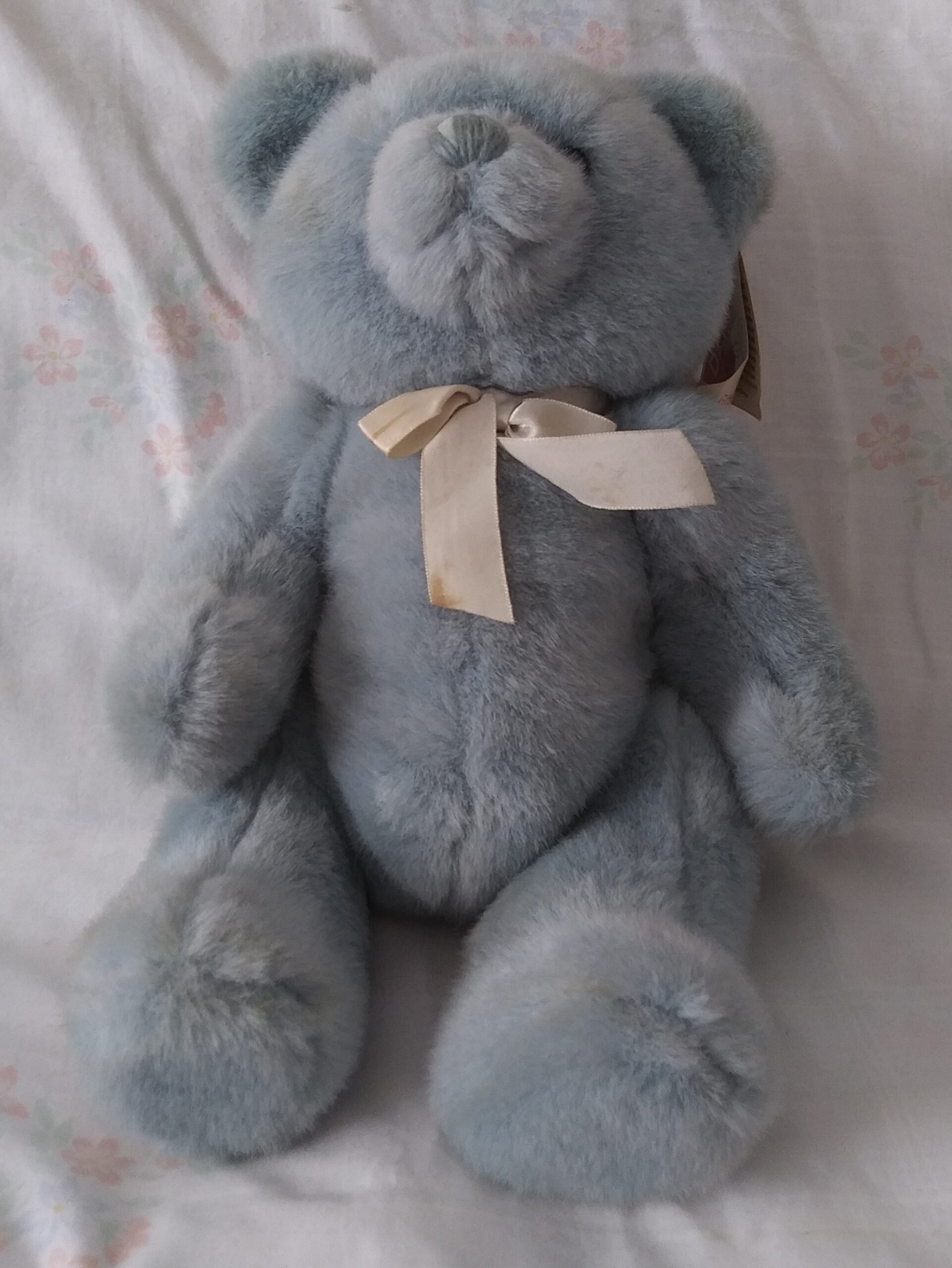 Dakin 1989 - Dusty Teal Bear- Item #31-8630 - Image 2