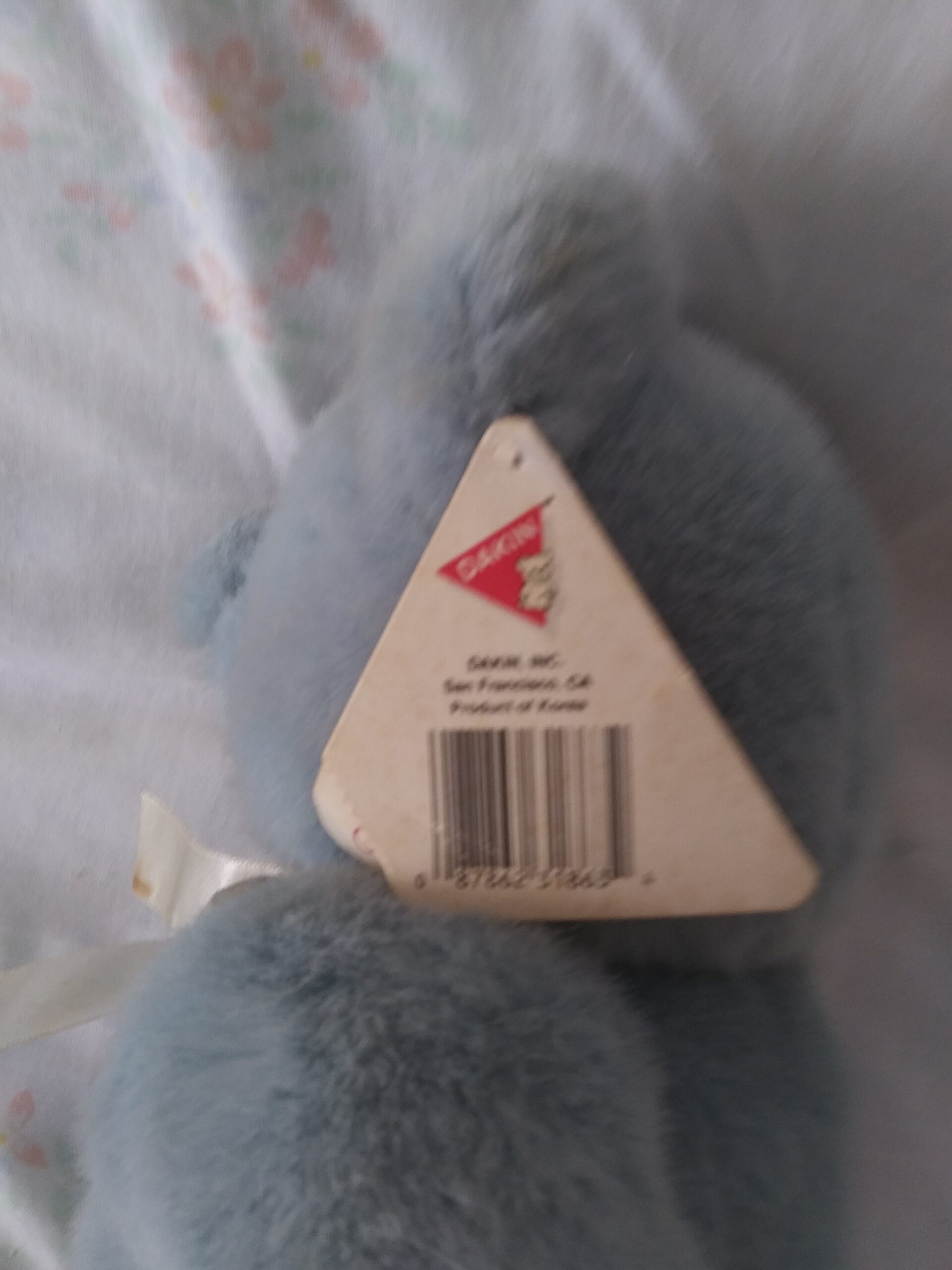 Dakin 1989 - Dusty Teal Bear- Item #31-8630 - Image 10